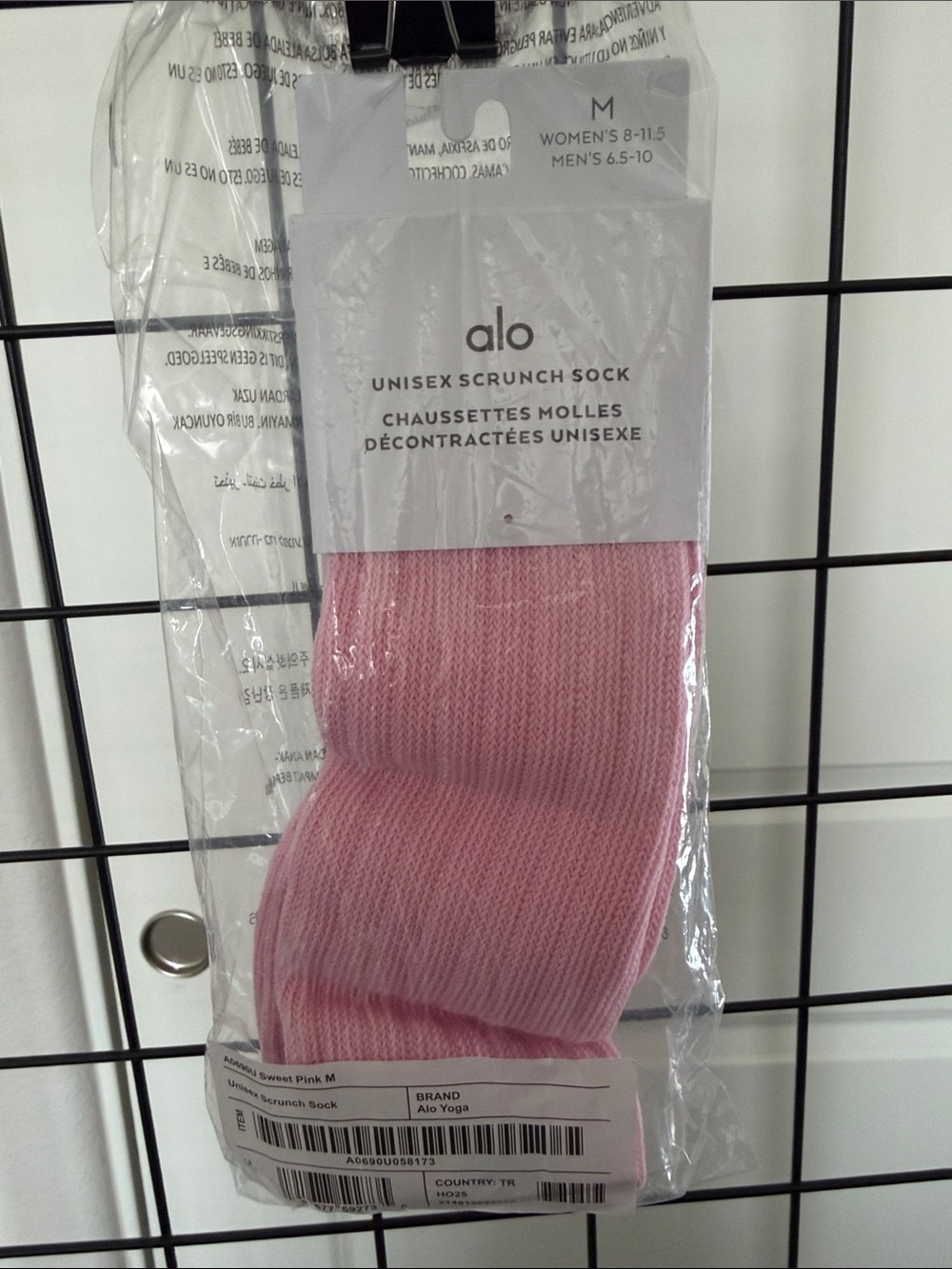ALO Yoga Pink Unisex Scrunch Ankle Socks